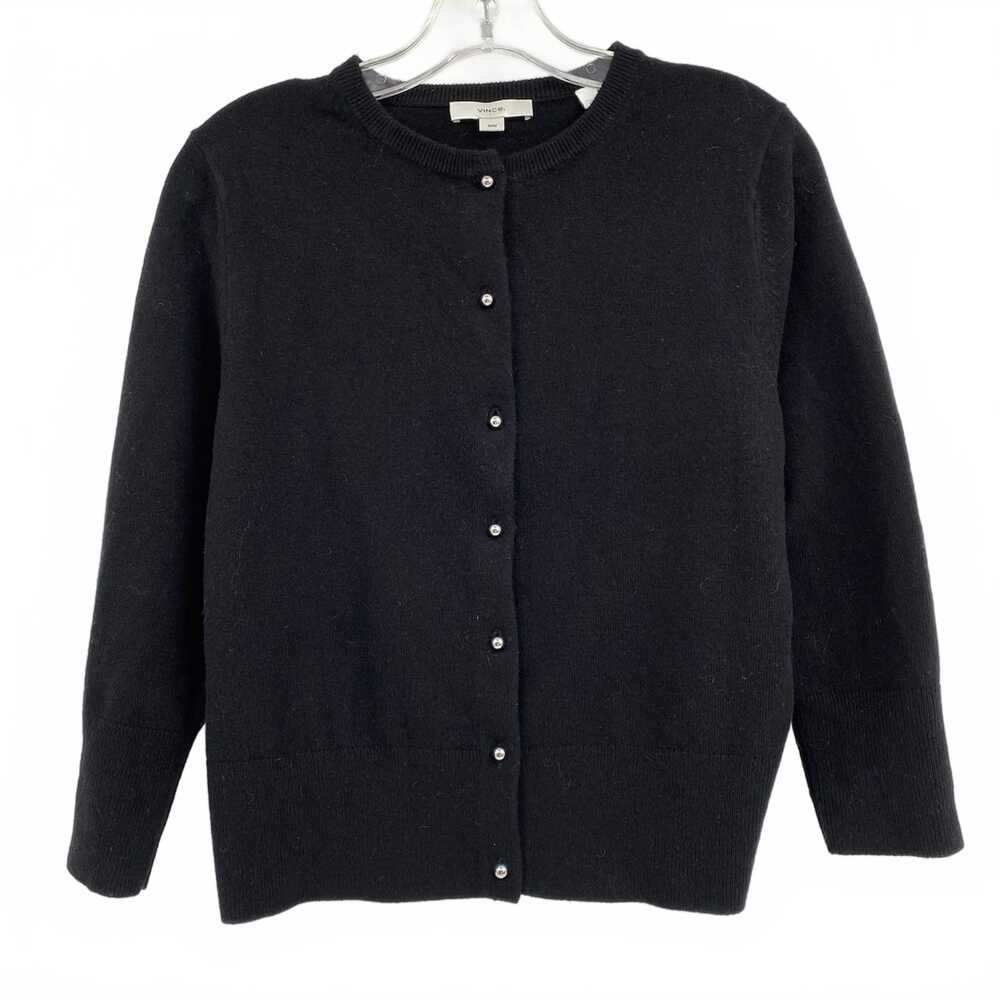 Vince Black Wool Cashmere Blend Cardigan | Women’s M | Solid Knit